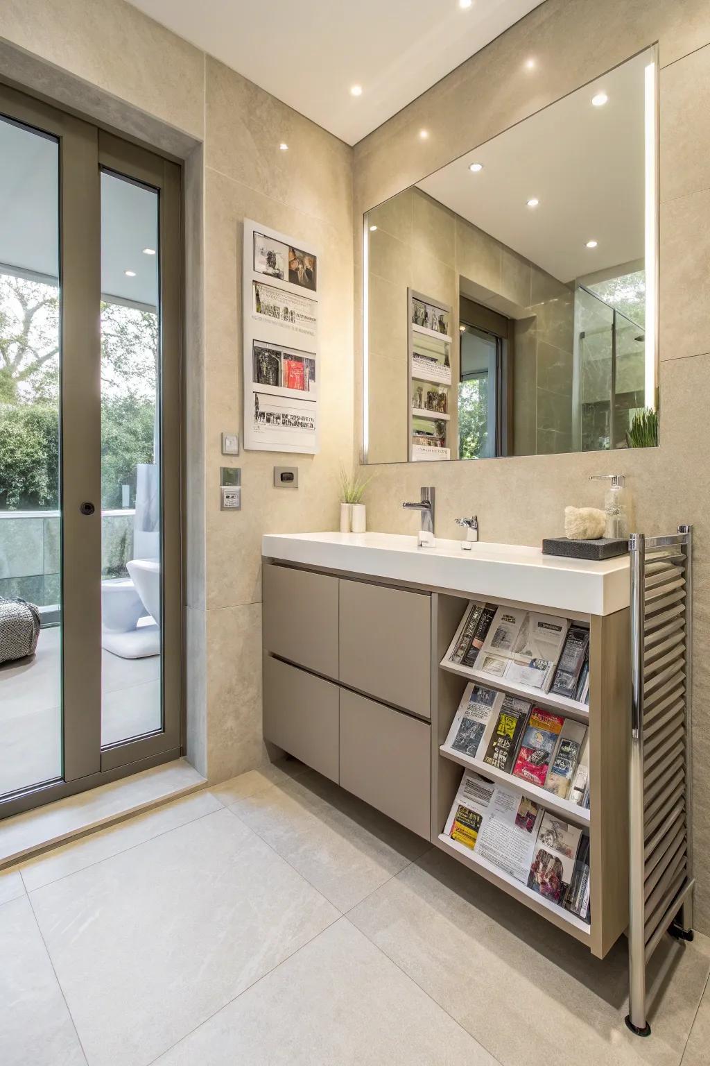 Built-in racks offer integration and style.
