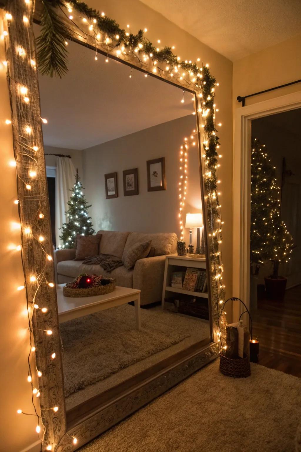 String lights add warmth and charm to your New Year's decor.