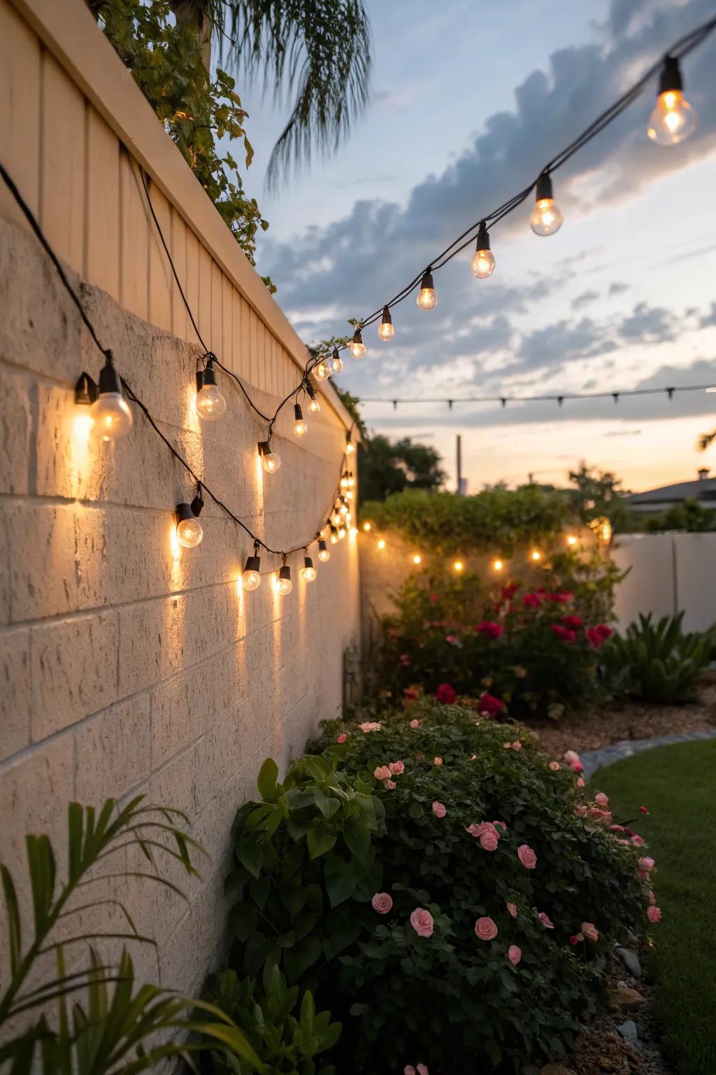 String lights bring a magical touch to your evenings.