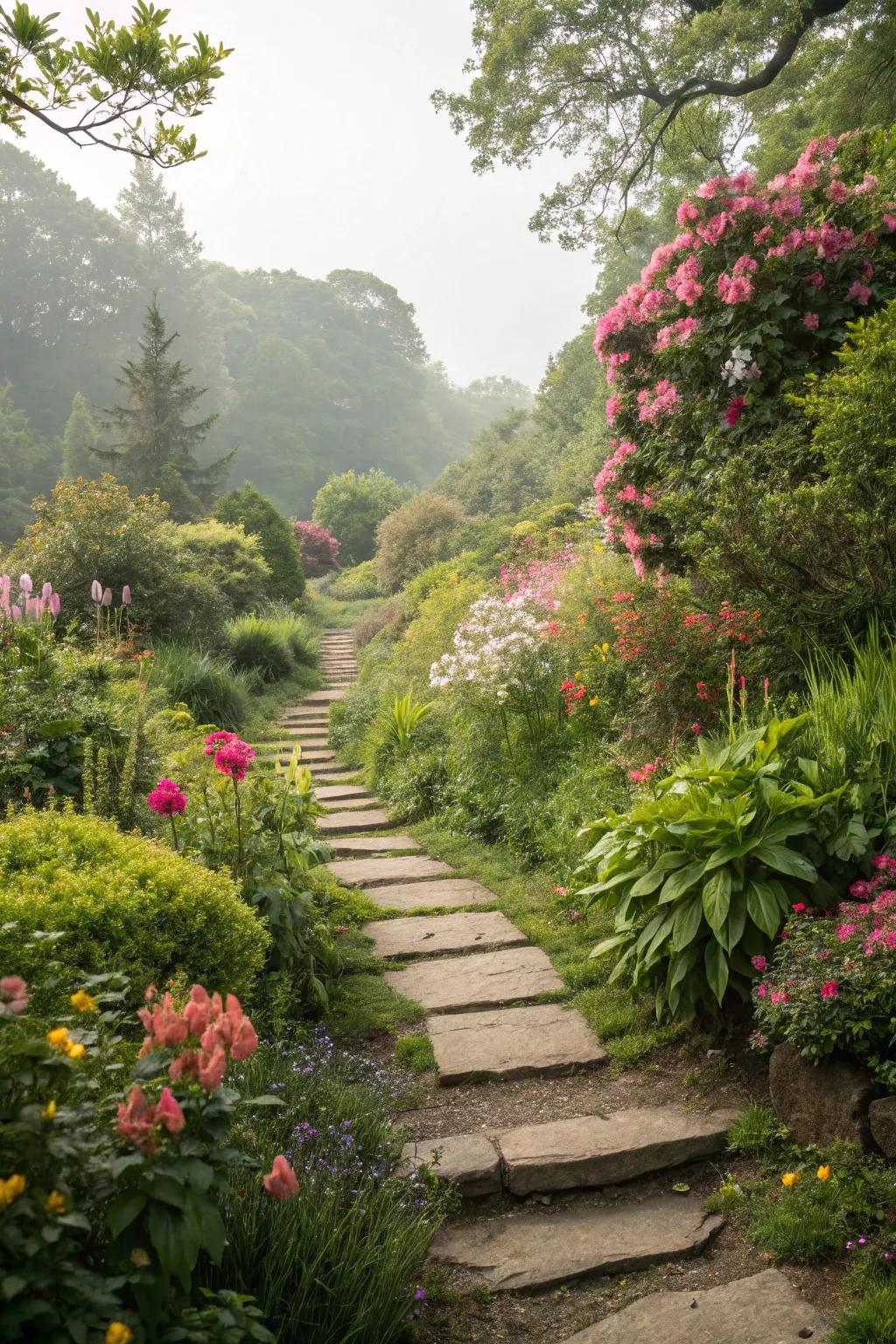 A charming garden pathway adds a whimsical touch to your outdoor area.