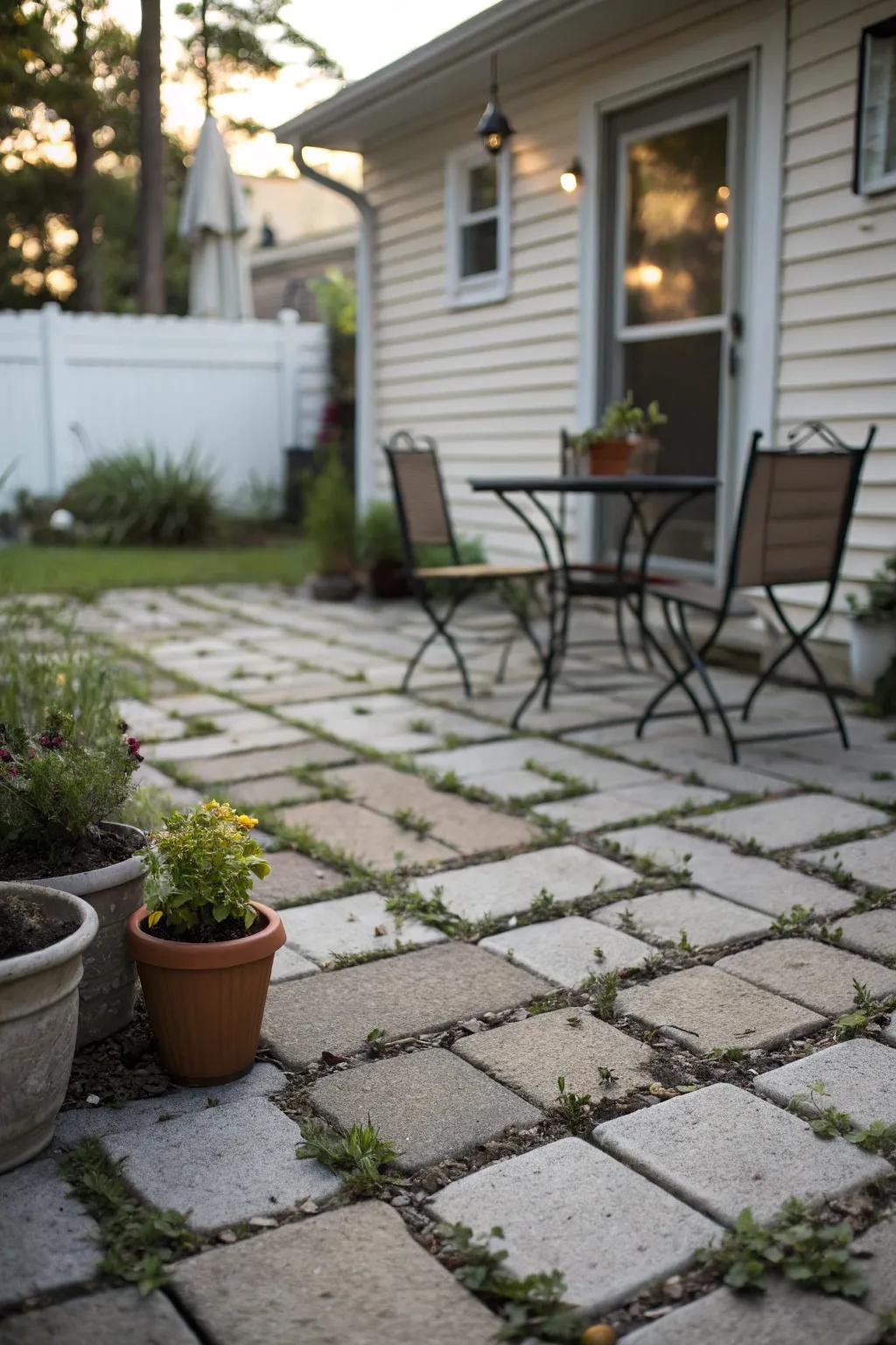 Concrete forms allow for creative and personalized patio designs.