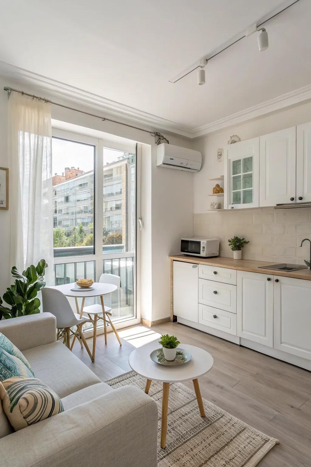 Light hues improve the feeling of space and brightness.