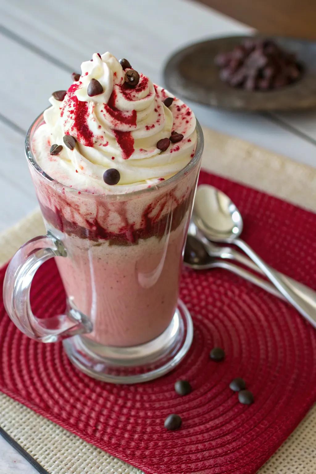 Red Velvet Latte: elegance in every sip