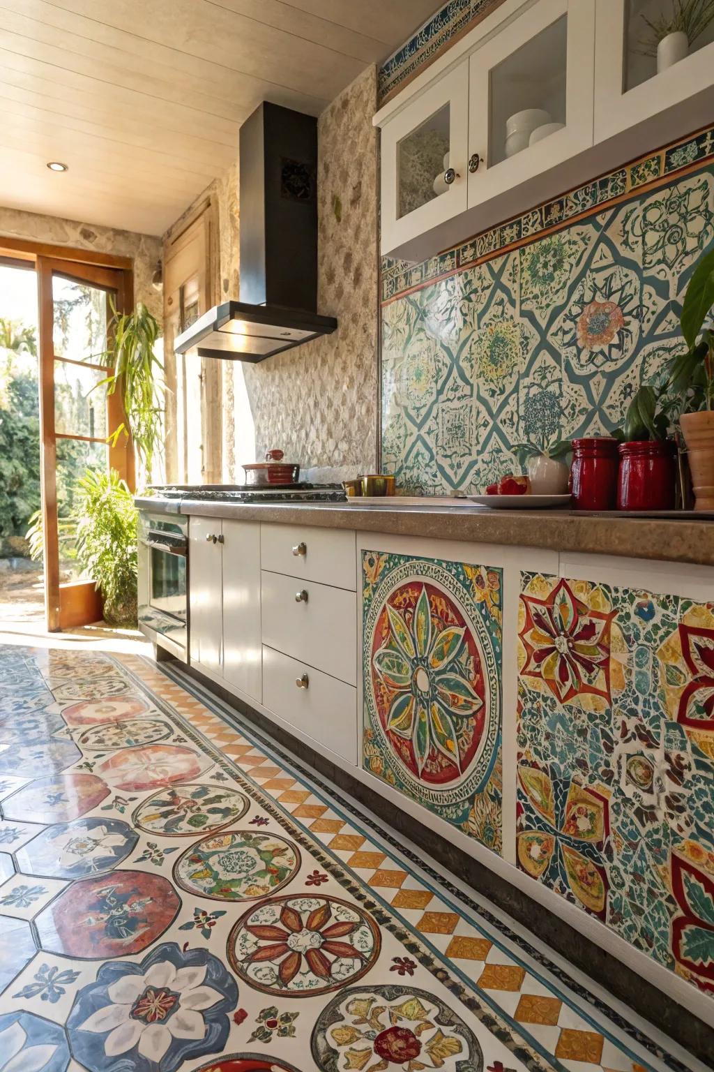 Imaginative motifs append a hint of exploration to your kitchen.