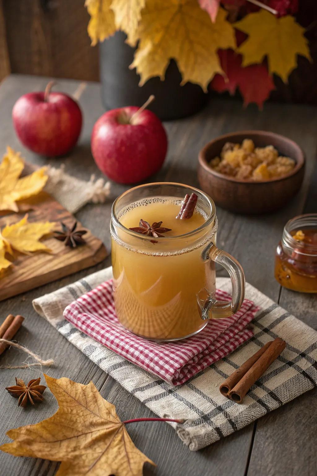 Ginger beer adds a spicy twist to traditional cider punch.