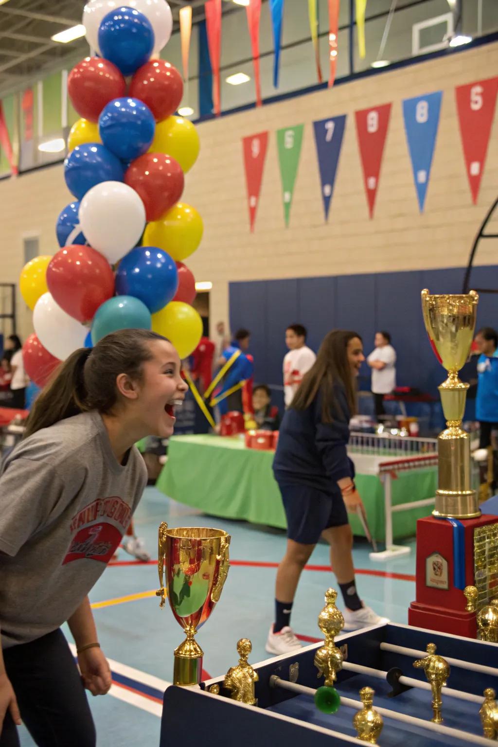 Celebrate the stars of attendance with sports-themed fun.