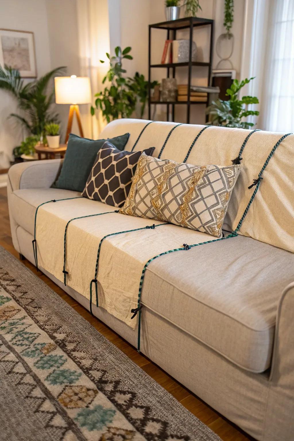 No-sew covers offer an effortless way to refresh your couch.