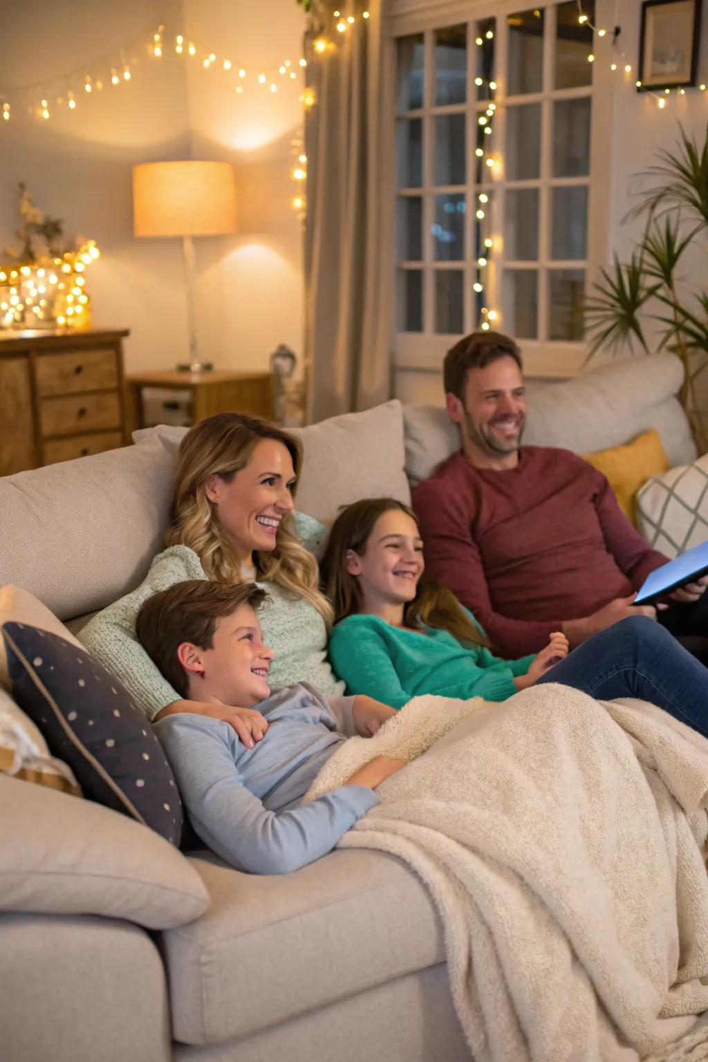 Capture the essence of relaxation with a family lounging session.