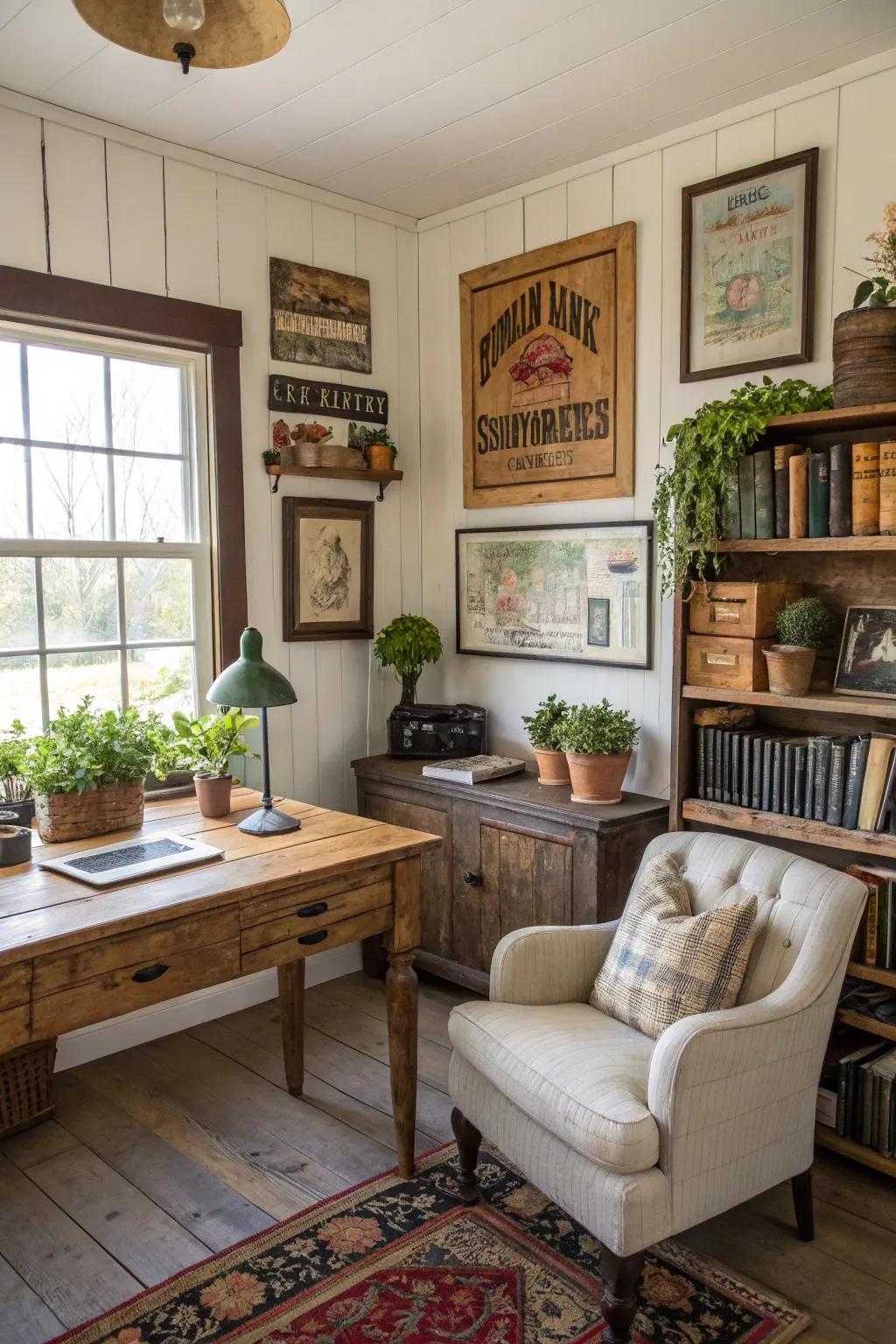 Farmhouse decor adds personality and charm.