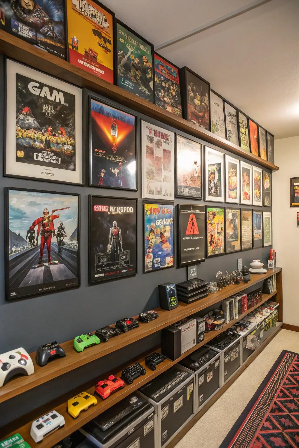 Decorative elements add personality to your gaming room.