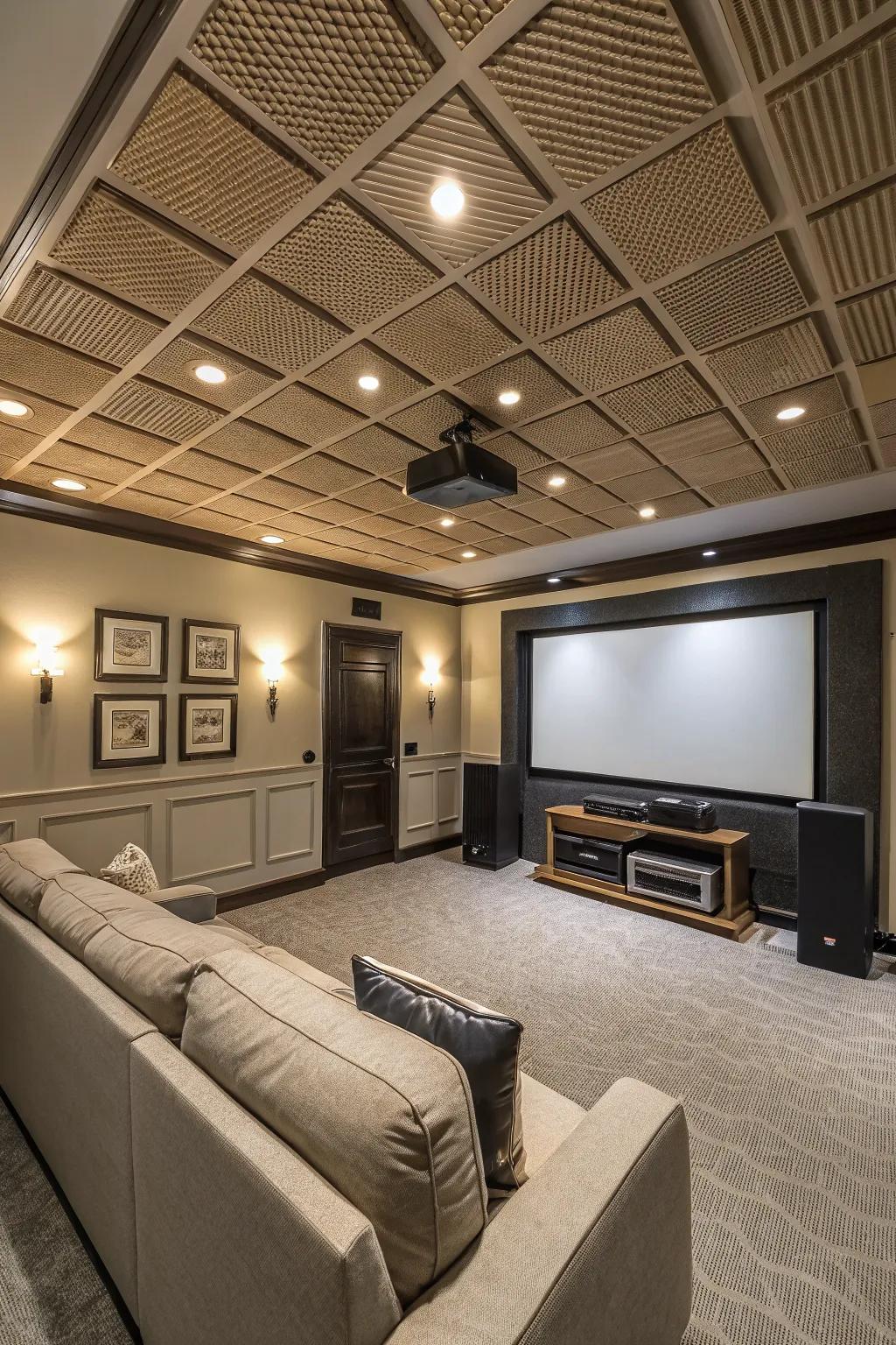 Merge sophistication with sound using acoustic boards.