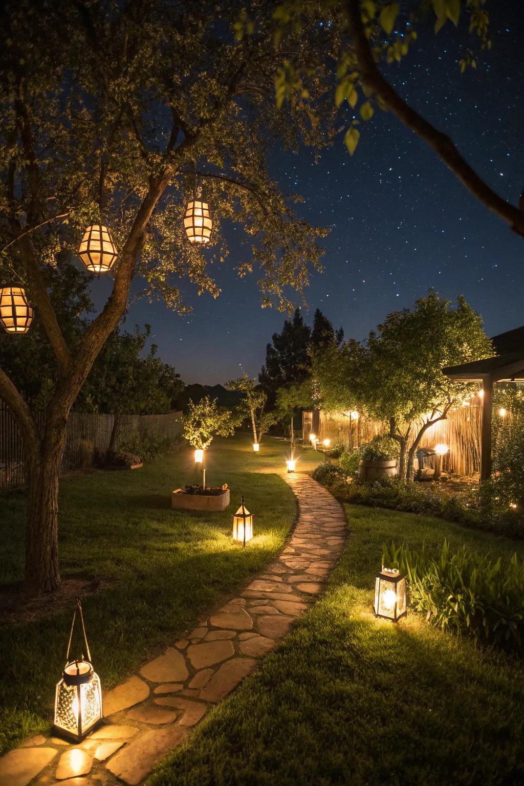 Lanterns deliver a fanciful radiance to your exterior space.