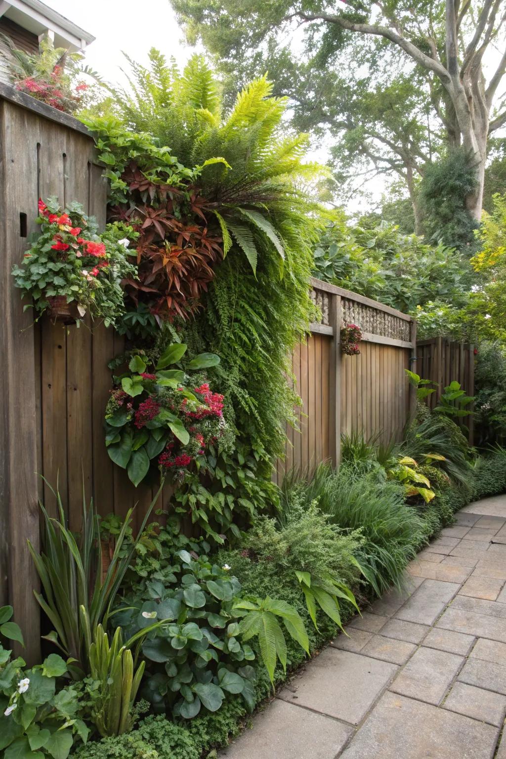 Create a living wall with a stunning vertical garden.