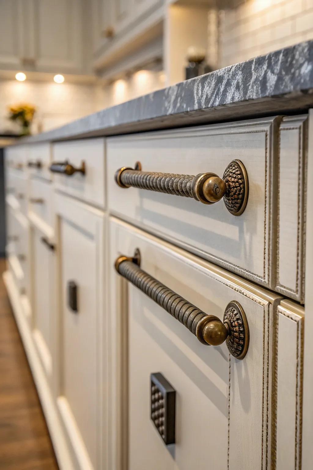 Add character to your cabinets with unique hardware.