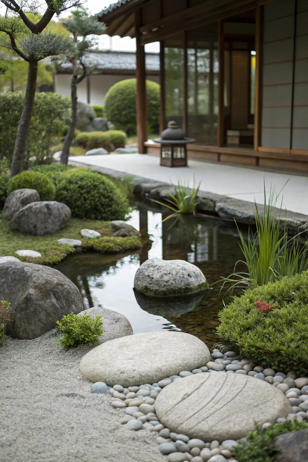 A serene Zen garden offering a peaceful escape.