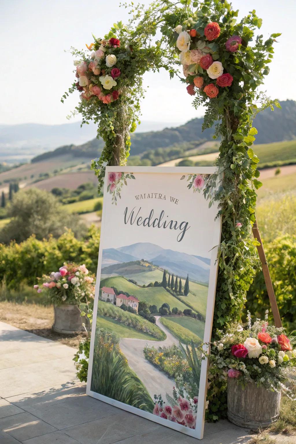 An illustrated sign capturing the essence of the venue.
