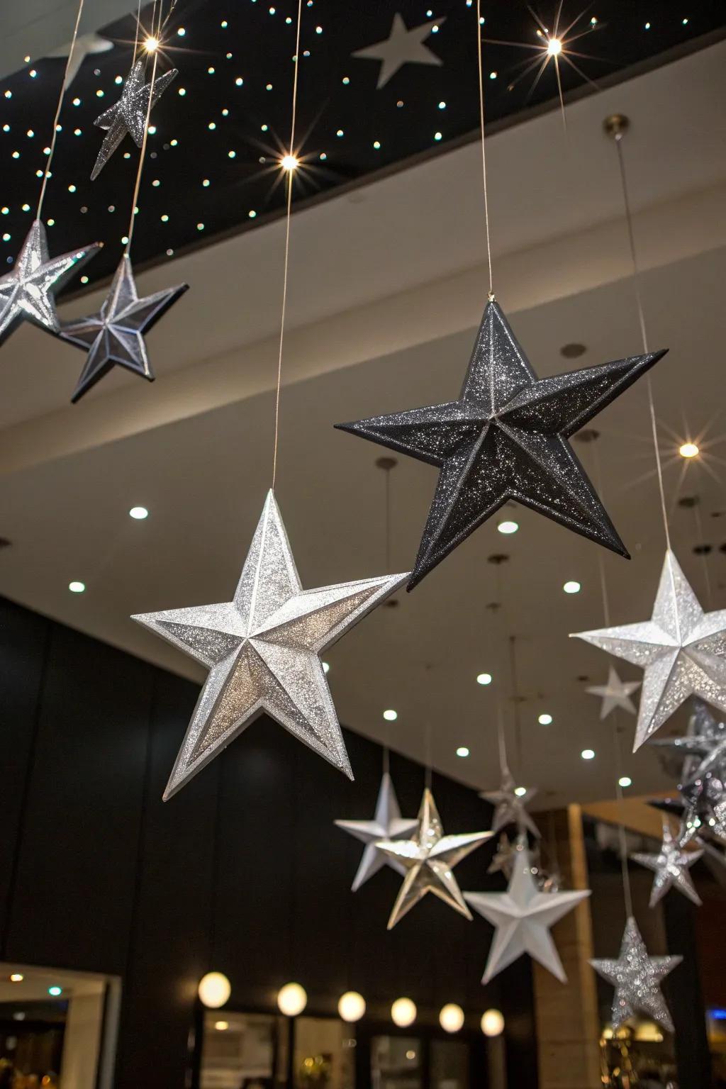 Twinkling star-shaped decorations for a magical atmosphere.