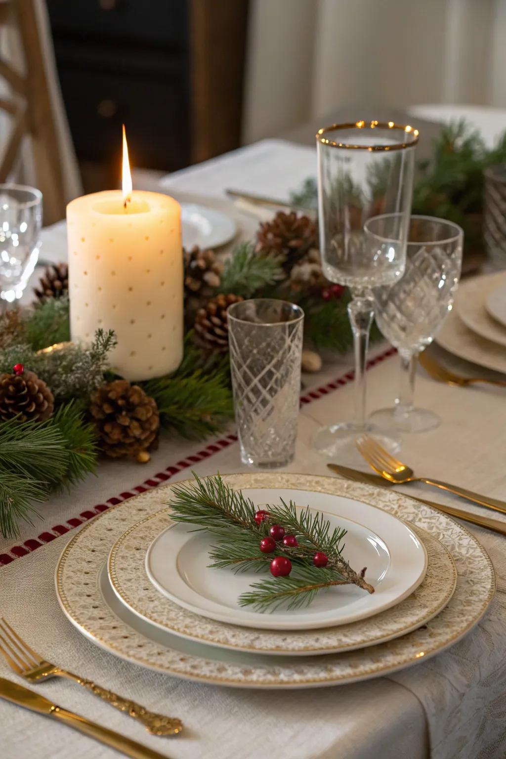 A dining setup ready for a festive feast.