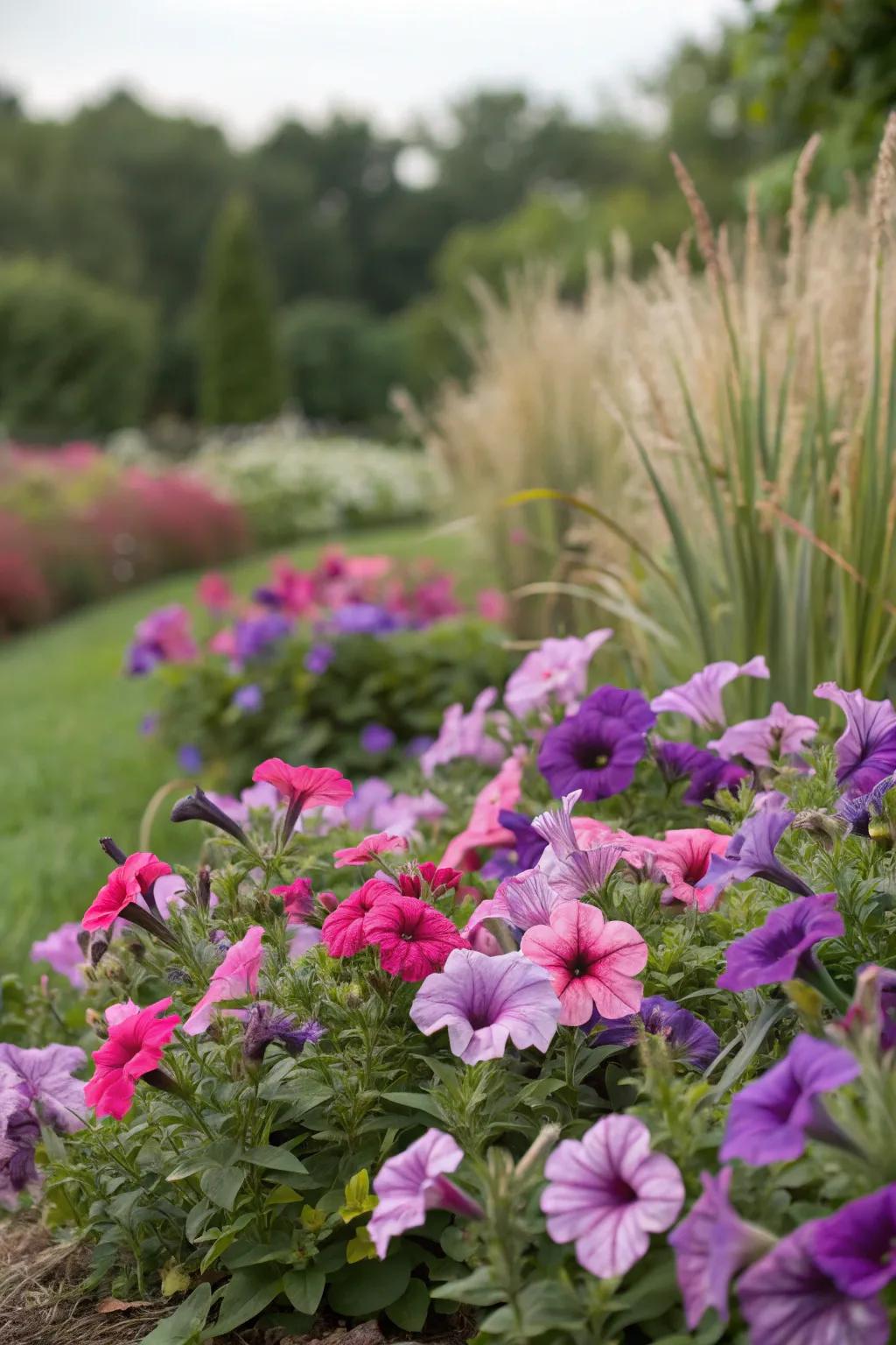 Achieve depth in your gardens by varying plant heights.