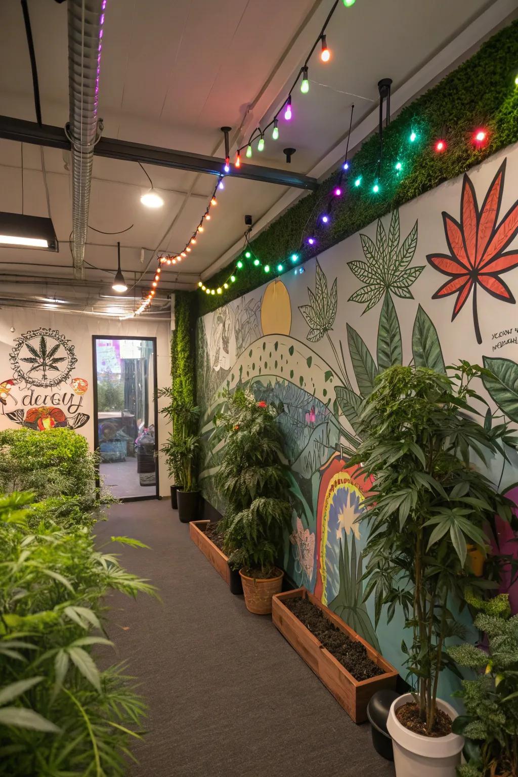Artistic decor can transform your growing area into an aesthetic paradise.