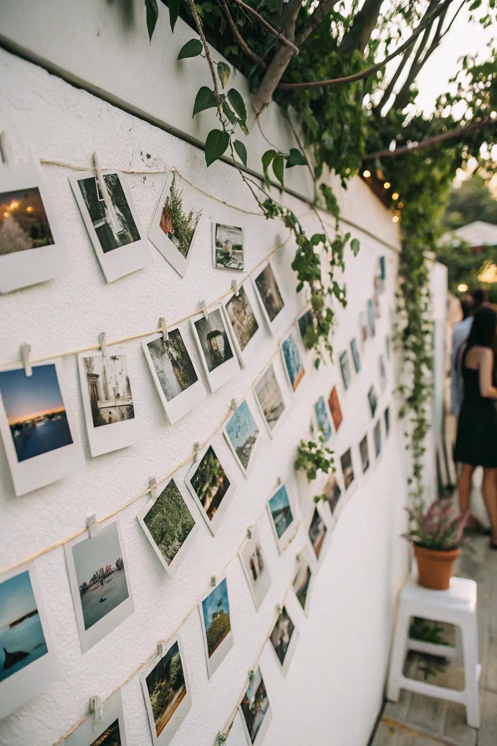 A Polaroid presentation introduces a personal, vibrant note.