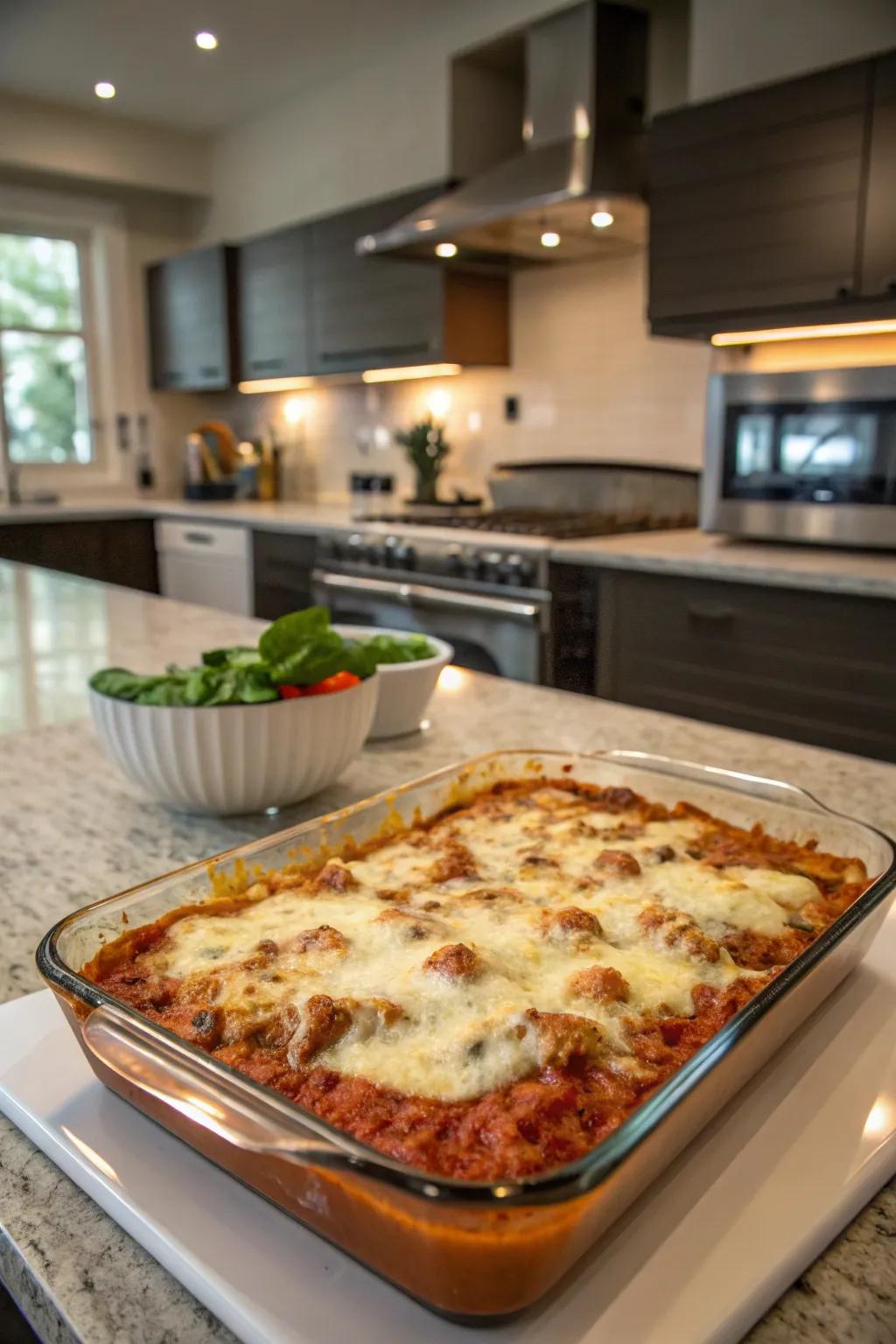 The Italian-style turkey casserole marries American and Italian flavors beautifully.