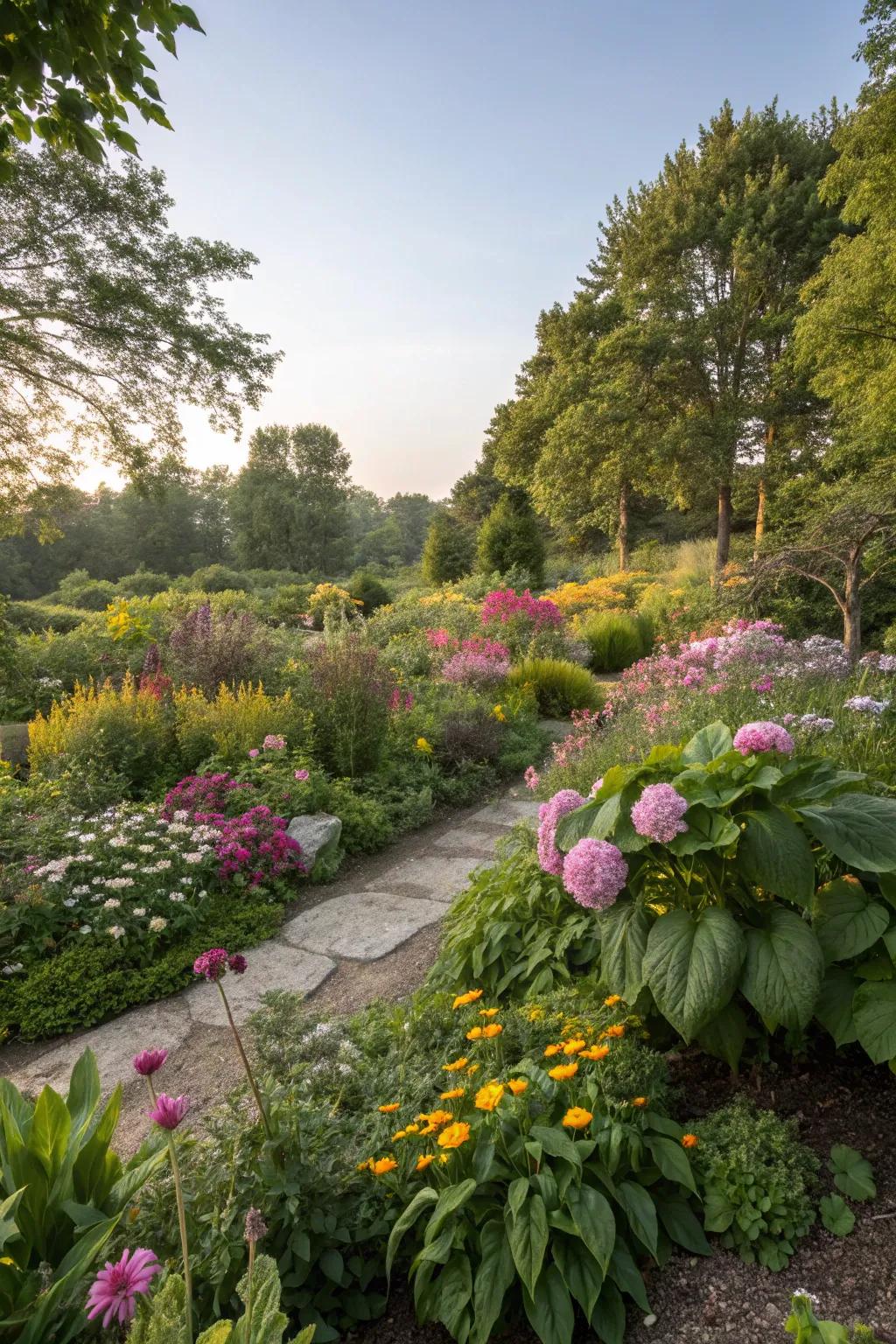 A mix of greenery and flowers brings life and vibrancy to your garden.