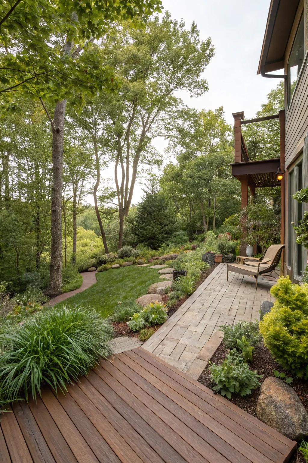 Integrating your deck with the backyard creates a unified outdoor space.