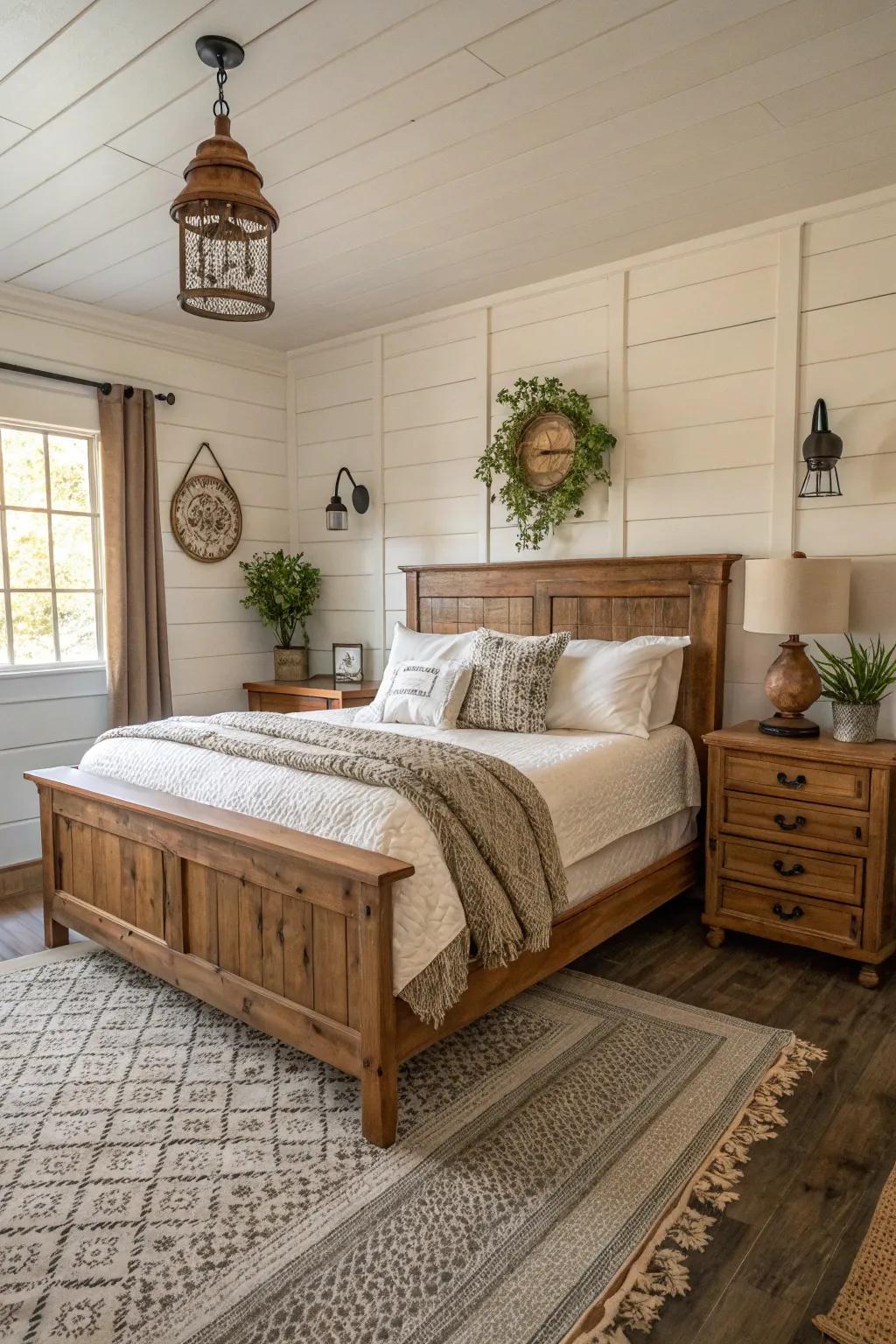 Realize a welcoming rural home ambiance with plank overlay wainscoting.
