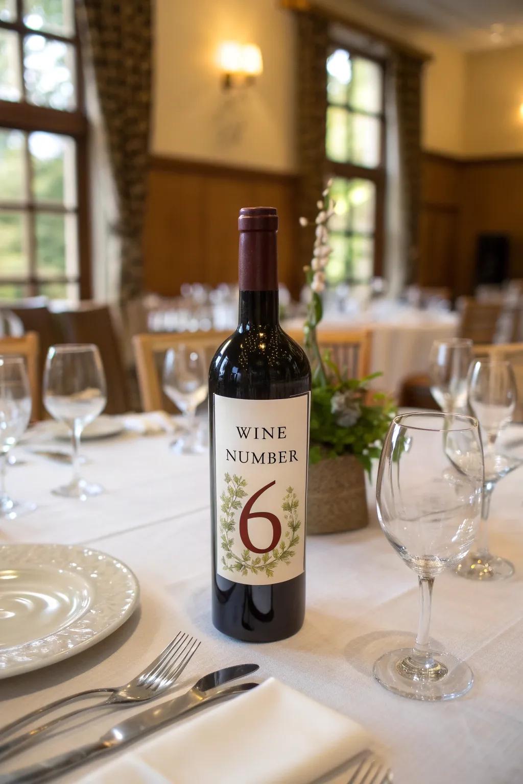 Artistic table markers effect a fashionable assertion at each affair.