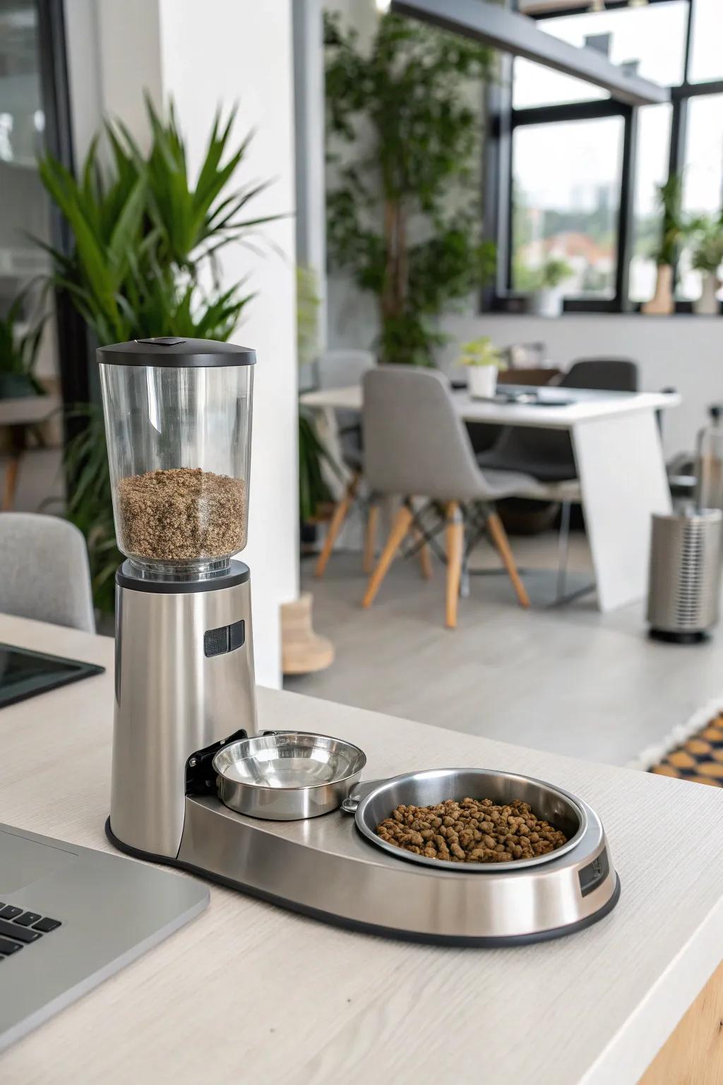 Automatic feeders provide convenience and ensure timely meals for your cats.