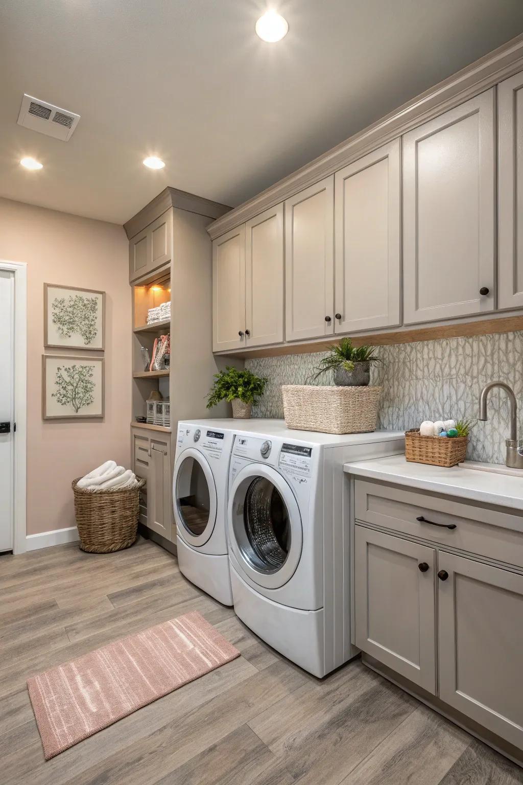 Neutral tones create a soothing, welcoming environment.