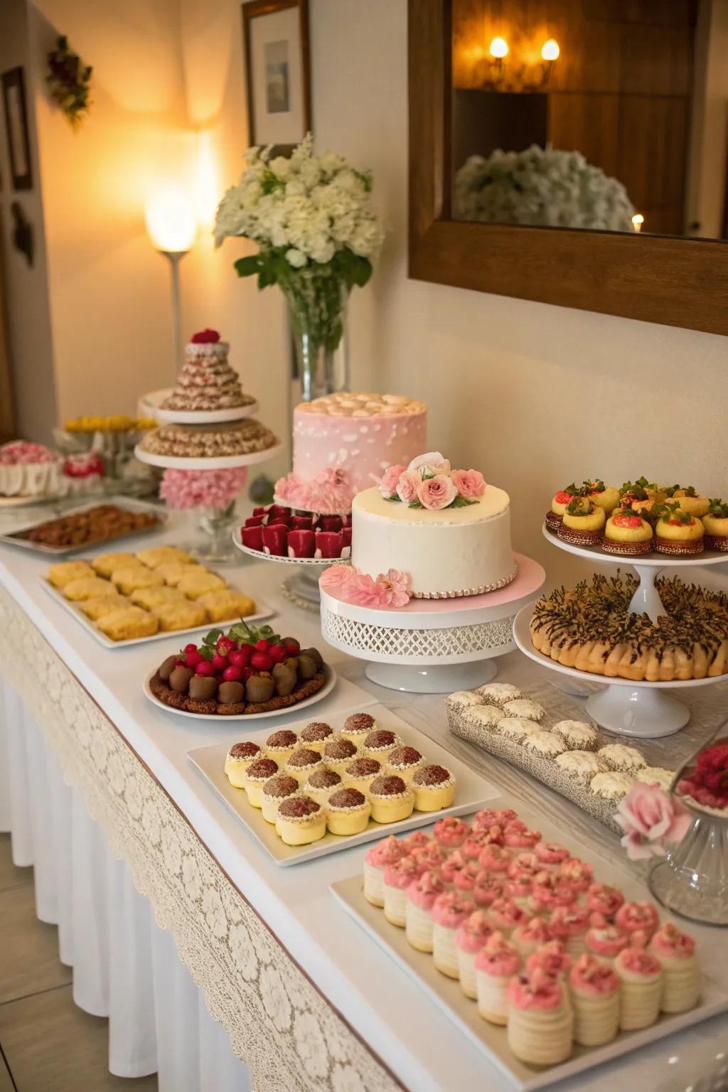 A cohesive theme enhances the visual appeal of the dessert table.