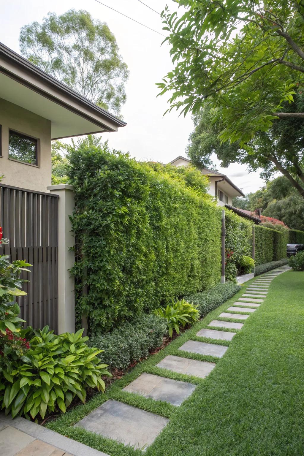 Embrace nature with a living green wall fence