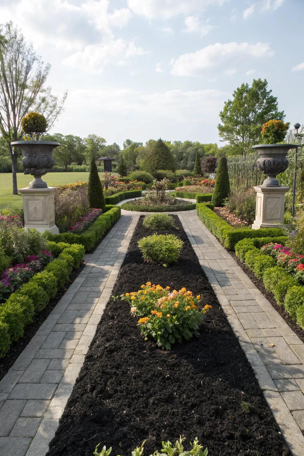 Achieve elegance with symmetrical garden designs.