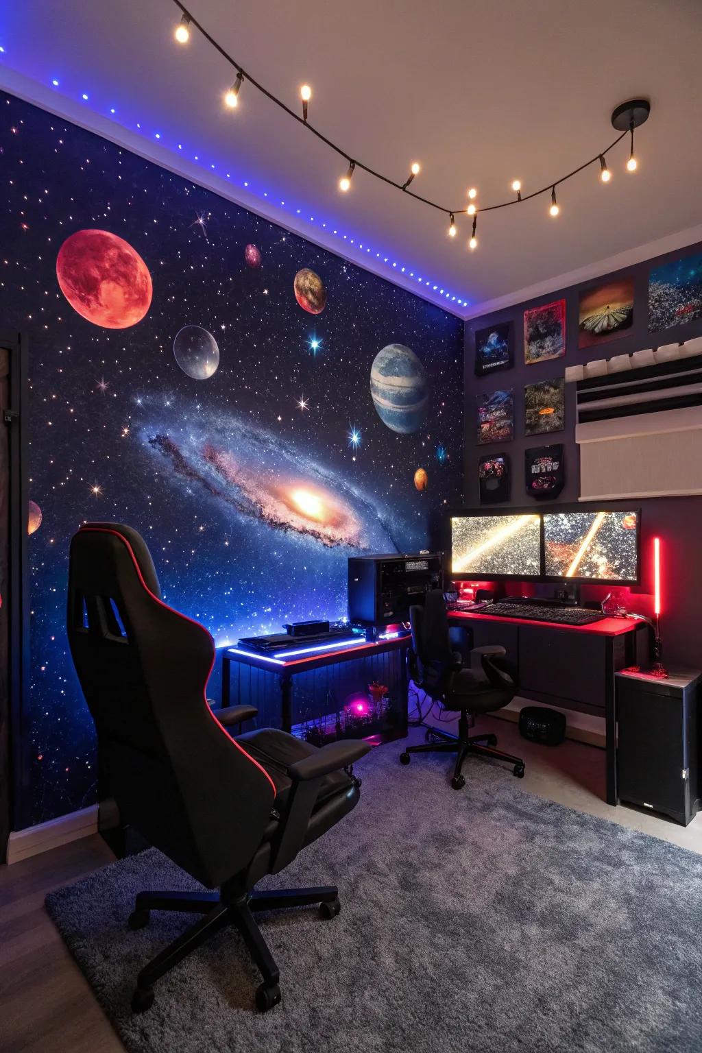 A thematic design can transform your gaming room into another world.