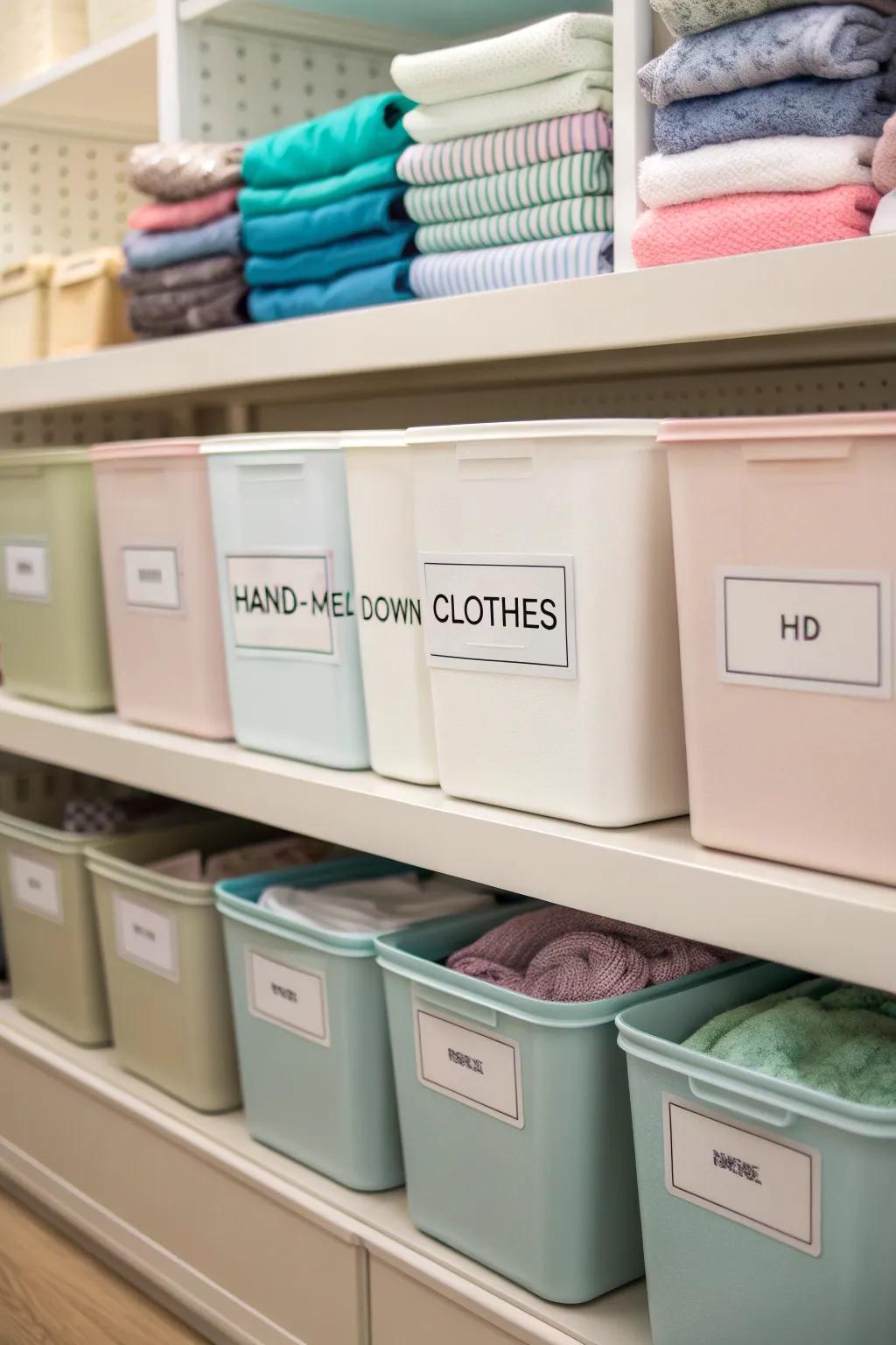 Arranged holding for exchange clothes.