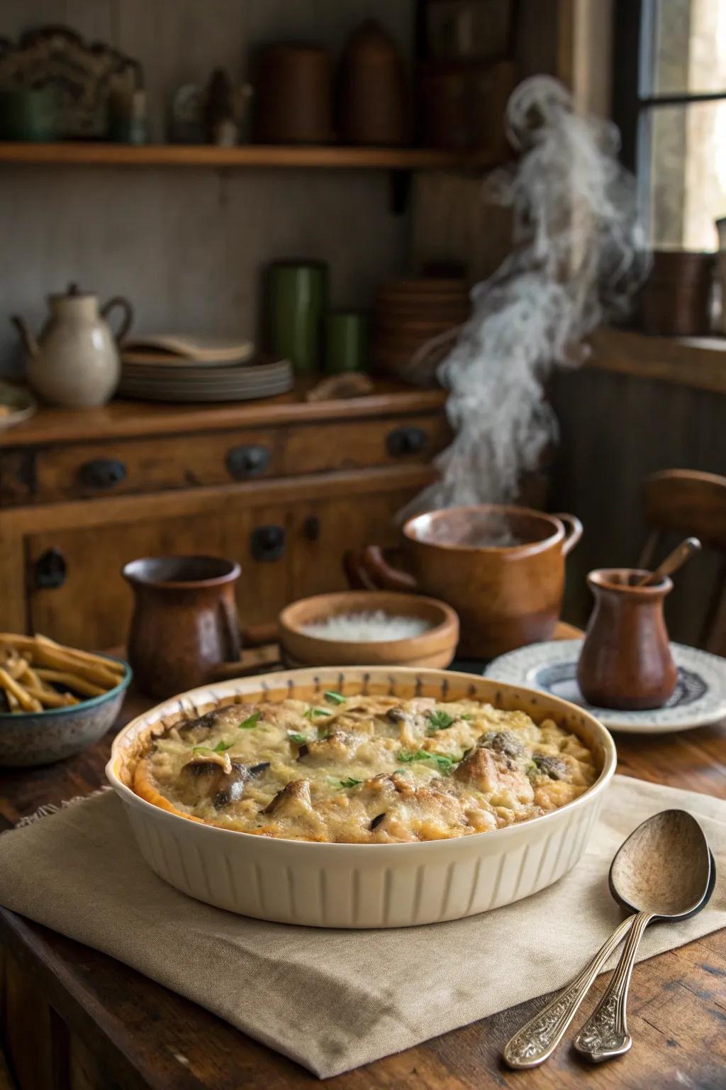 Turkey and rice comfort casserole is perfect for cozy family dinners.