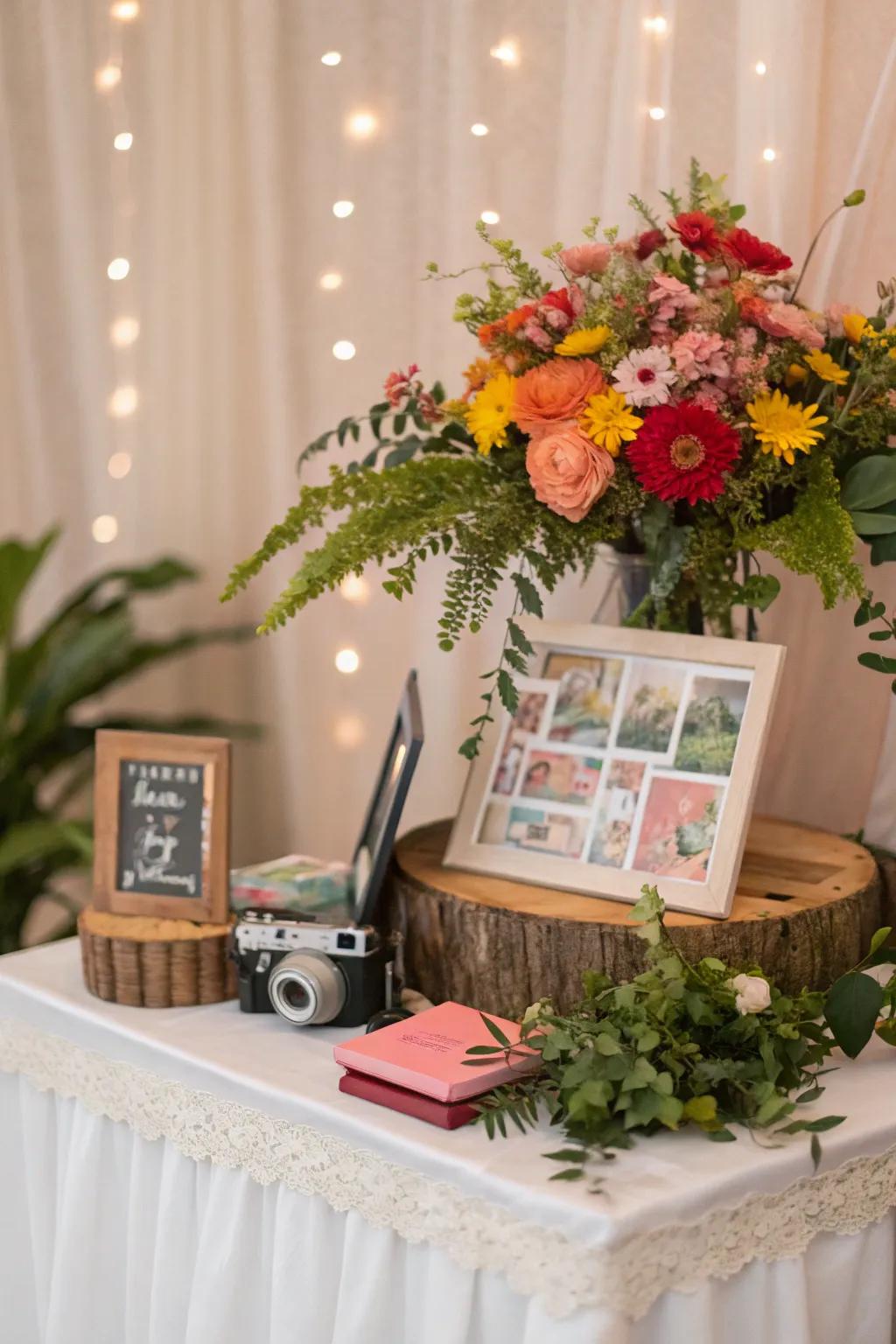 Floral arrangements add elegance and color to your setup.