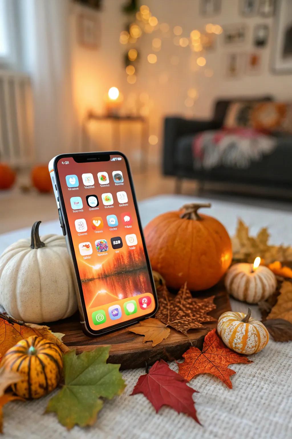 Seasonal themes keep your home screen fresh and festive.