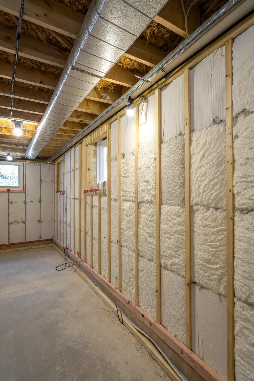 Proper sealing and insulation are essential to maintain a clean and dry basement environment.