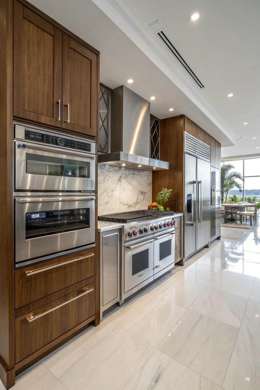 High-end appliances elevate both function and style.