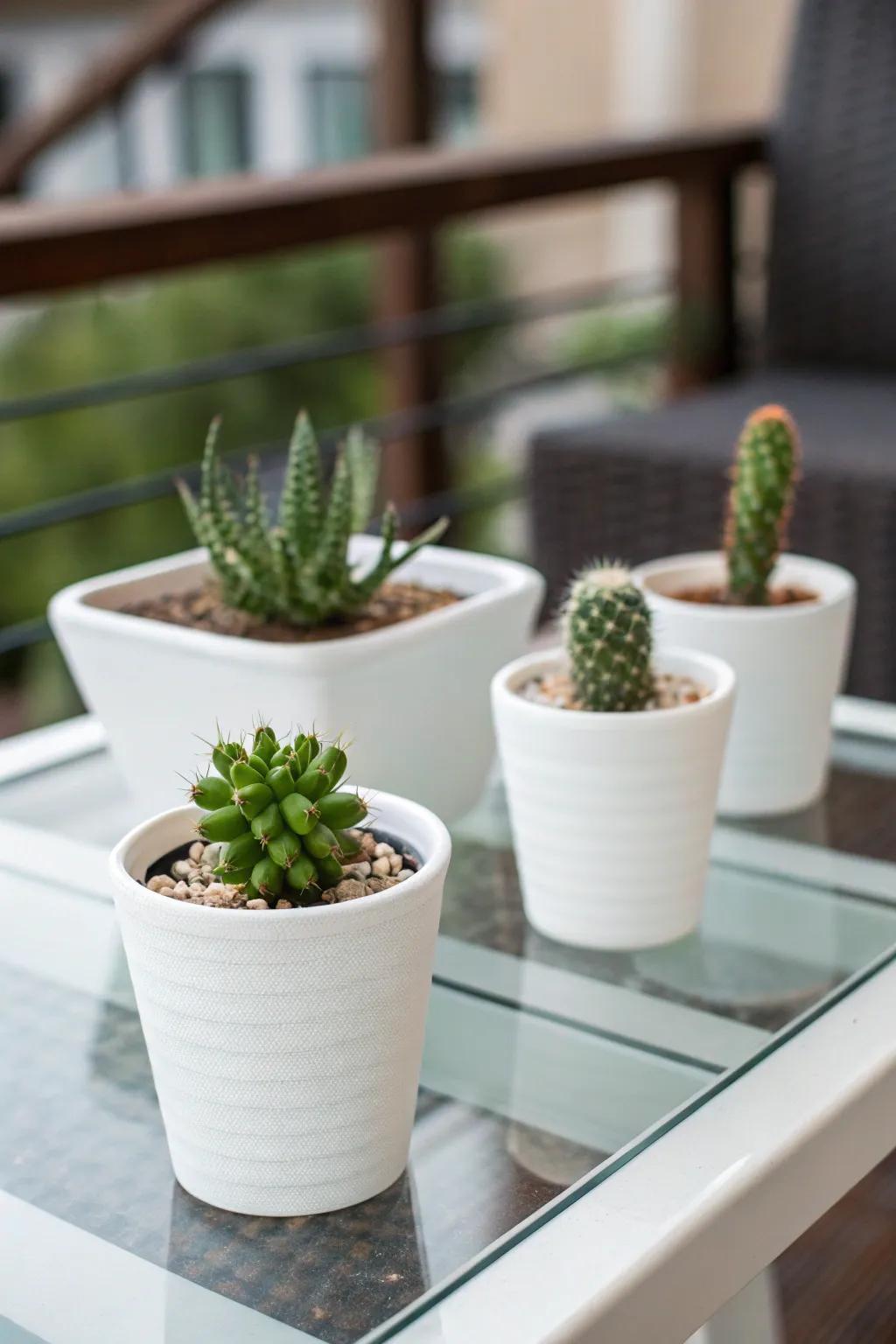 Minimalist vessels allow the inherent allure of cacti to radiate.