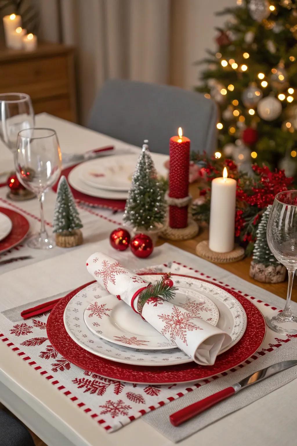 Coordinated decor details elevate the festive feel.