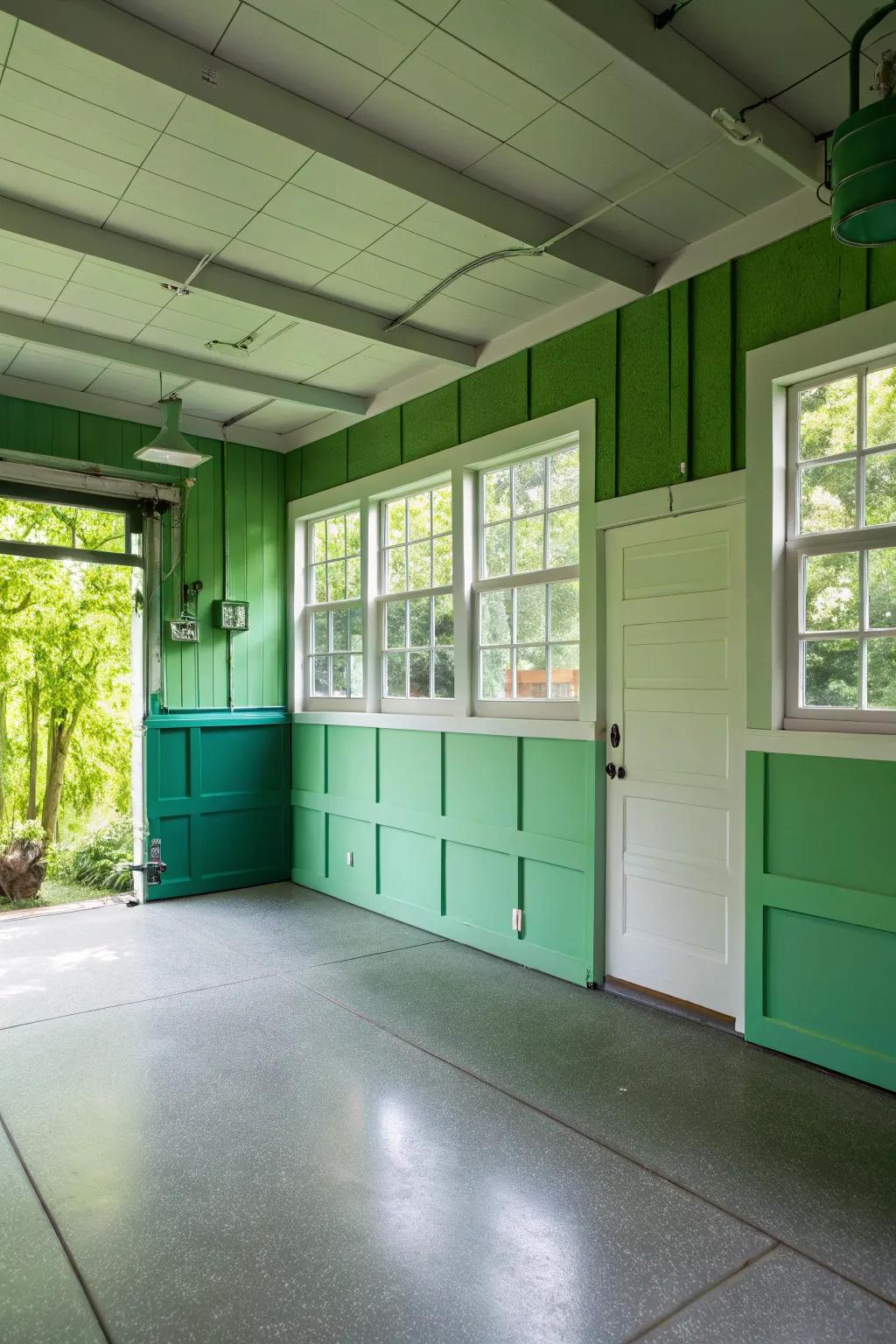 Verdant tones introduce tranquility and a connection to the natural world.