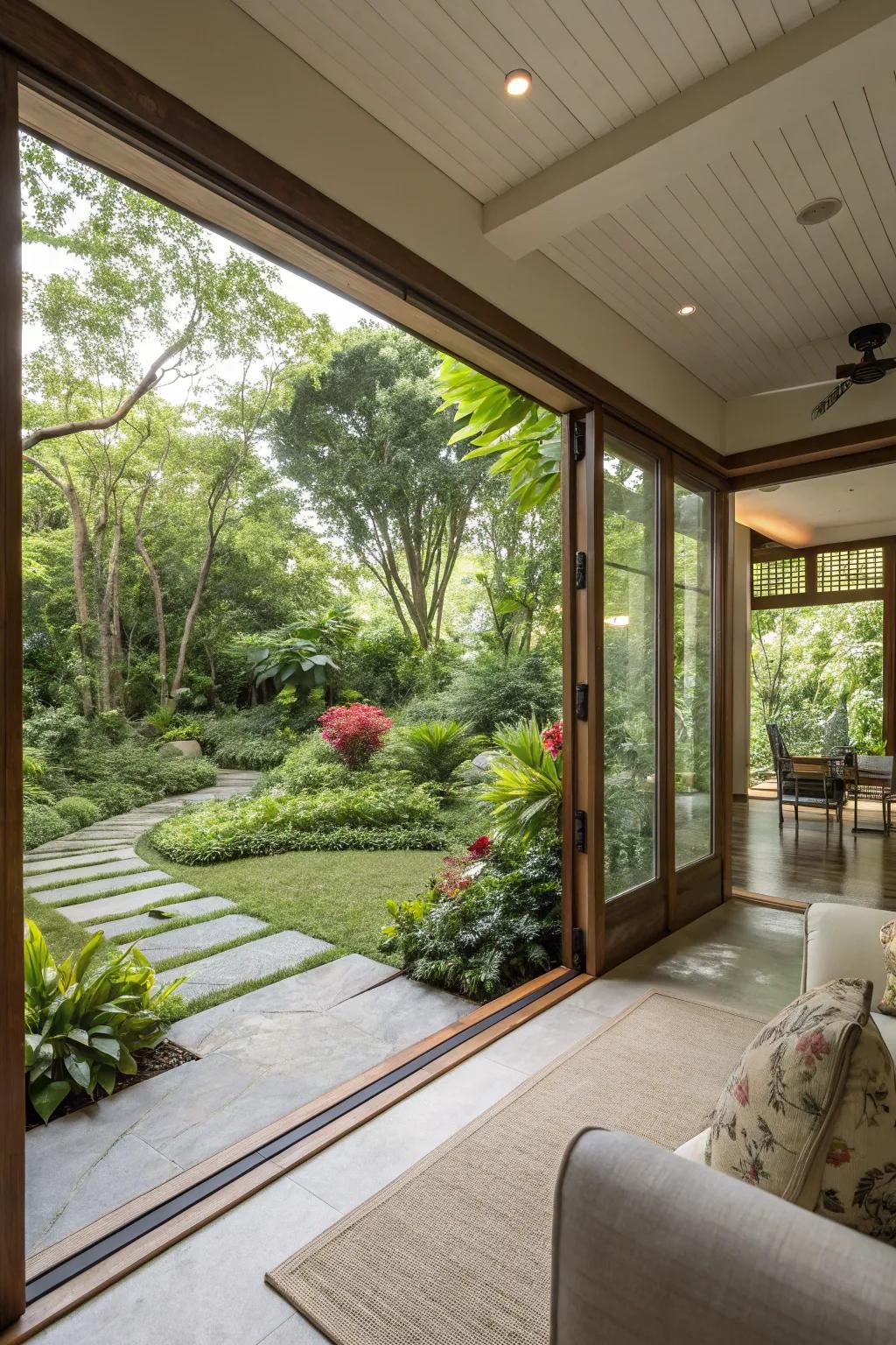 A harmonious integration of interior and exterior spaces
