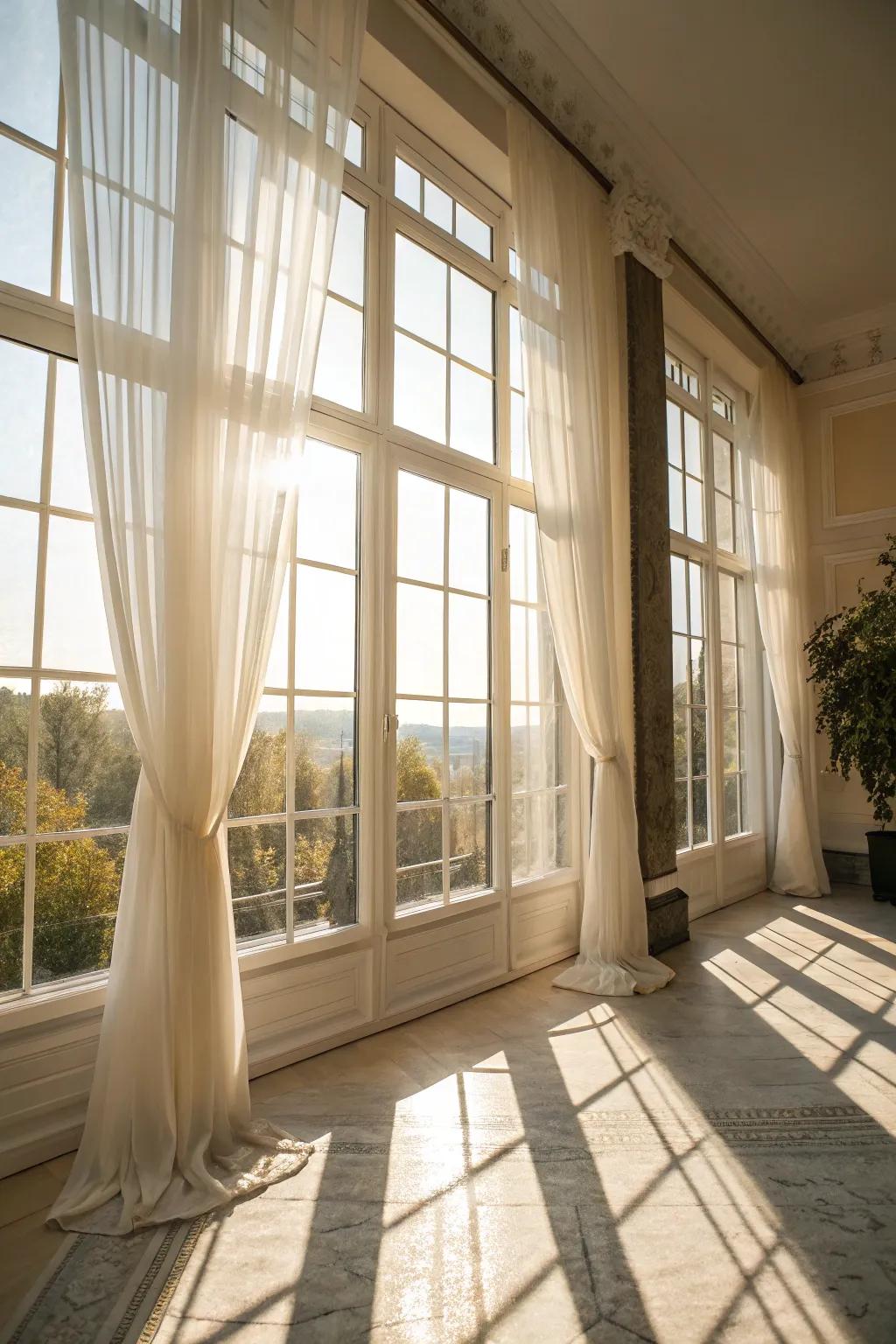 Natural light floods this airy and inviting space.