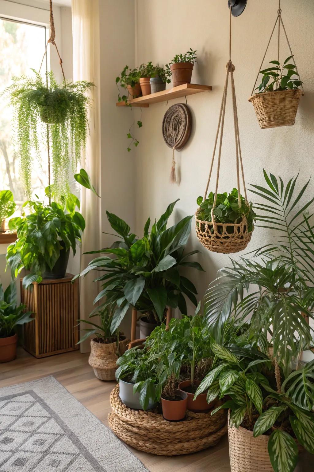 Indoor flora contributes freshness and vitality to your dwelling.