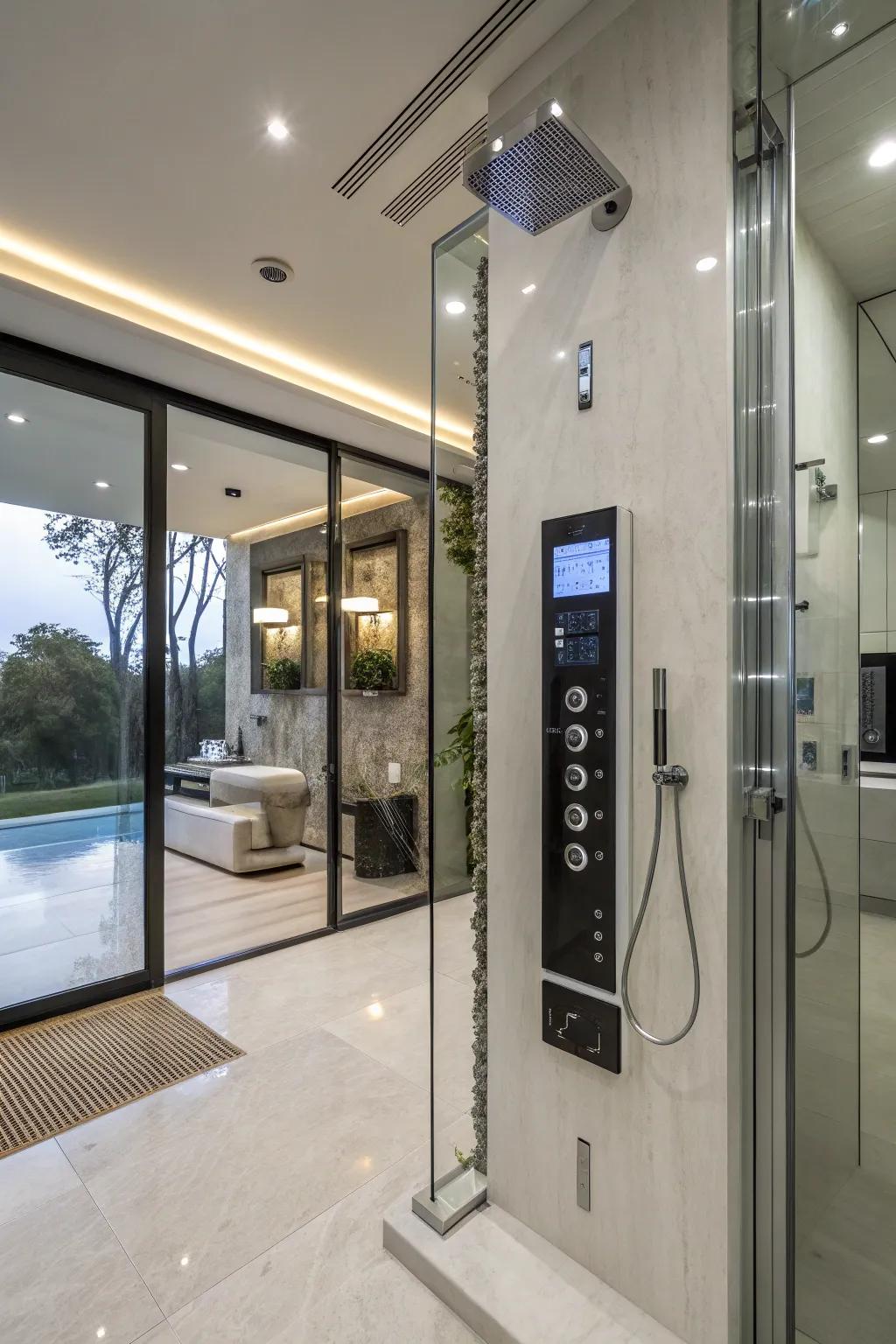 Smart shower systems bring a touch of technology to your routine.