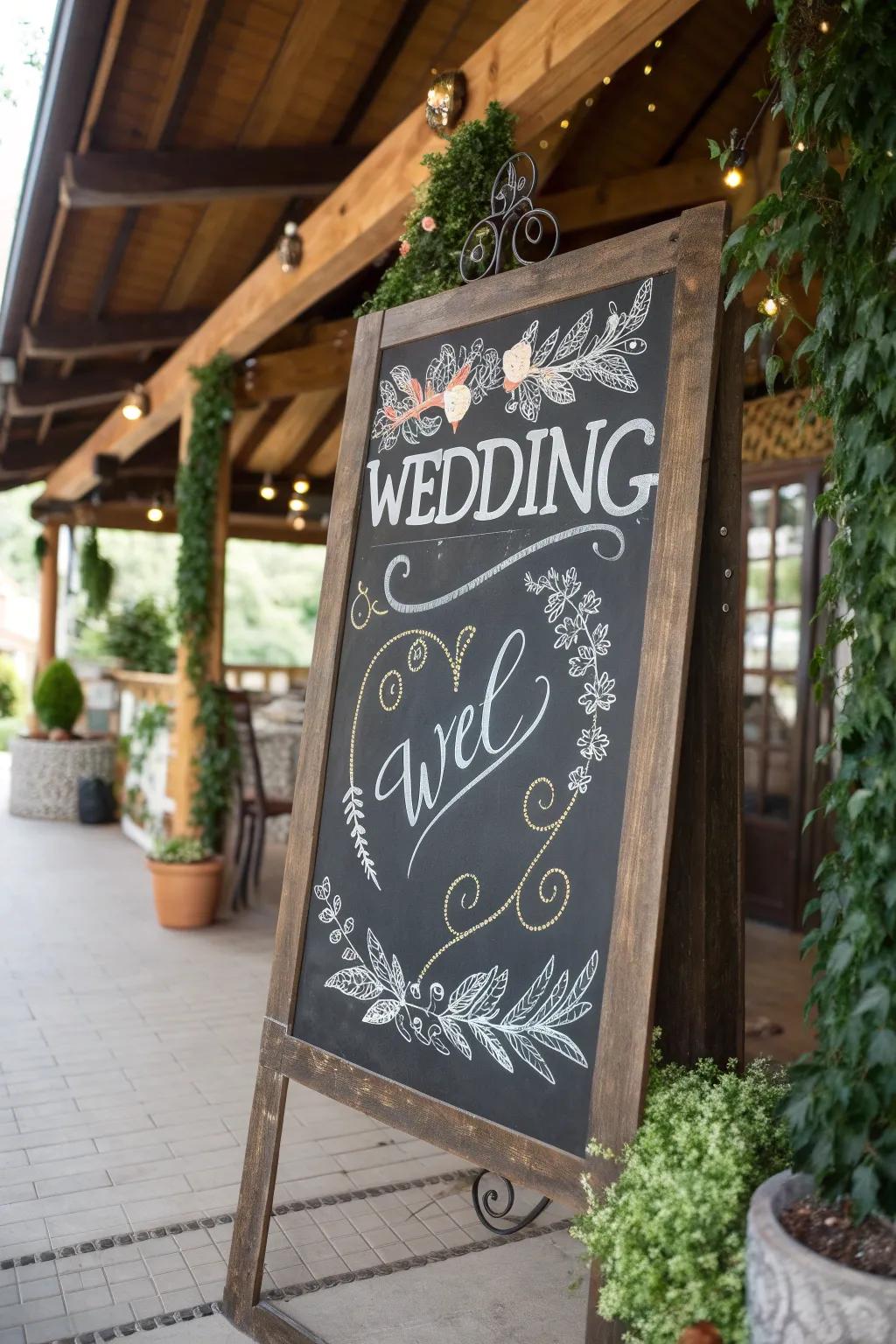 A chalkboard plaque offering creative versatility.